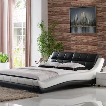 Carolean European Style Bedroom Furniture King Size Leather Bed C579