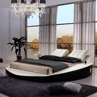 Carolean Modern Bedroom Music Bed With Genuine Leather C307