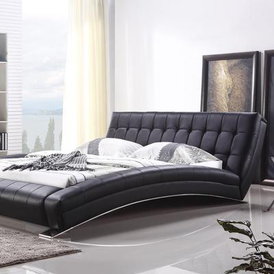 Carolean Modern King Size Leather Bed for sale C318