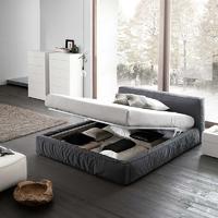 Simple design storage fabric bed E616